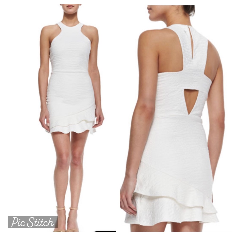 Parker Barcelona Asymmetric Ruffle-Hem Dress